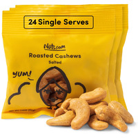 Nuts.Com - Roasted Cashews (Salted Single Serve) - Creamy & Savory Flavor, Healthy Snack For Adults & Kids, Good Source Of Protein, Fiber, Calcium, Iron & Healthy Fats - Vegan & Gluten-Free - 24 Pack