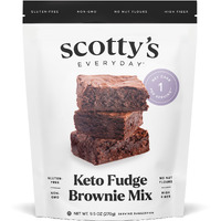 Keto Fudge Brownie Mix - Keto And Gluten Free Brownie Baking Mix - 1G Net Carbs Per Brownie - Sweetened With Allulose - No Erythritol, Easy To Bake - No Nut Flours - No Sugar Alcohols - Non-Gmo - 9.5Oz (Pack Of 1)