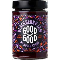 Good Good No Added Sugar Blackberry Jam - Low Calorie & Low Carb - Keto Friendly Jelly - Vegan - Gluten Free - Preserves - 12 Ounce (Pack Of 1)