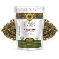 Organic Way Hawthorn Leaf And Flower Whole (Crataegus Monogyna) - Herbal Tea | European Wild-Harvest | Usda & Kosher Certified | Non Gmo & Gluten Free | Origin - Albania (1/2Lbs / 8Oz)