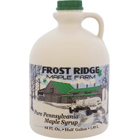 Frost Ridge Maple Farm, Organic Maple Syrup, Grade A, Half Gallon (64 Fl Oz), Medium Amber Rich