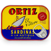 Ortiz Sardines A La Antiqua 'Old Style', Moist And Tender, Wild Caught In Spain And Hand-Packed In Premium Extra Virgin Olive Oil, Enjoy In Salads, Sandwiches And On Toast, 4.9Oz Can (Pack Of 4)