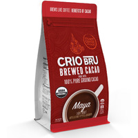 Crio Bru Brewed Cacao Maya Light Roast - Coffee Alternative Natural Healthy Drink | 100% Pure Ground Cacao Beans Brew And Enjoy Hot Or Iced (10 Oz)