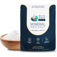 Baja Gold Mineral Sea Salt, Natural Grain Crystals, 1 Lb. Bag