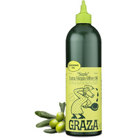Graza Sizzle Extra Virgin Olive Oil, Cooking Oil - High Polyphenol Peak Harvest Evoo Cooking Oil In A Squeeze Bottle - Single Origin Olive Oils From Spain - 25.3 Fl Oz (750Ml)