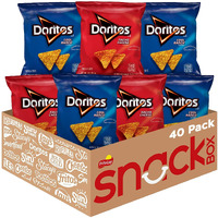 Doritos Flavored Tortilla Chips, Favorites Variety Pack (Nacho Cheese And Cool Ranch), 1 Ounce (Pack Of 40)
