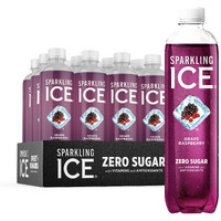 Sparkling Ice, Grape Raspberry Sparkling Water, Zero Sugar Flavored Water, With Vitamins And Antioxidants, Low Calorie Beverage, 17 Fl Oz Bottles (Pack Of 12)