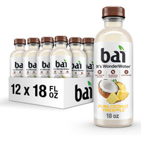 Bai Antioxidant Infused Water Beverage, Puna Coconut Pineapple, With Vitamin C And No Artificial Sweeteners, 18 Fluid Ounce Bottle, 12 Pack