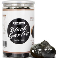 Riorand Black Garlic 908G / 2 Pounds Whole Peeled Black Garlic Aged For Full 90 Days Black Garlic Jar Equal To 4Lbs Of Whole Black Garlic (908G / 2 Pound)