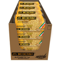 La Moderna Alphabet Pasta, Noodles, Durum Wheat, Protein, Fiber, Vitamins, 7 Oz, Pack Of 20