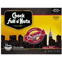Chock Full Onuts Original Roast, Medium Roast K-Cups - Compatible With Keurig Pods K-Cup Brewers (1 Pack Of 32 Single-Serve Cups)