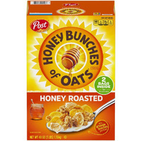 Honey Bunches Of Oats Honey Roasted, Heart Healthy, Low Fat, Made With Whole Grain Cereal, Pack Of 4