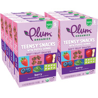 Plum Organics Teensy Snacks Soft Fruit Snacks - Berry With Puffed Quinoa - 0.35 Oz Bags (Pack Of 40) - Organic Toddler Food Fruit Snacks