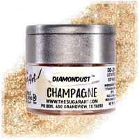 Champagne Edible Glitter For Drinks, Cocktails, Cake Decorating, Strawberries, Chocolates & More | No Taste | 4G | 100% Food-Safe | Kosher, Vegan, Gluten & Nut Free | Diamondust By The Sugar Art