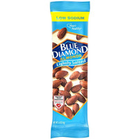 Blue Diamond Almonds, Low Sodium, Lightly Salted Flavored Snack Nuts, Single Serve Bags (1.5 Oz. Tubes, Pack Of 12)
