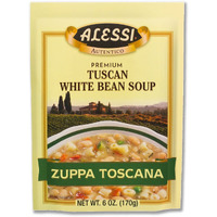Alessi Autentico Premium Soups, Traditional Flavors, 6Oz (Tuscan White Bean, Pack Of 6)