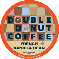 Double Donut Flavored Coffee Pods, Vanilla Bean Coffee, Single Serve Coffee For Keurig K Cups Machines, Medium Roast Coffee, Vanilla Coffee In Recyclable Pods, Hot Or Iced Coffee, 96 Count Value Pack