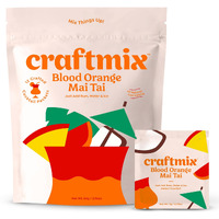 Craftmix Blood Orange Mai Tai, Makes 12 Drinks, Skinny Cocktail Mixers, Instant Mix Mocktail Kit, Real Fruit, Vegan Low-Carb Non-Gmo, Dairy Free, Gluten-Free, Easy To Mix