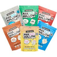 Know Brainer Max Mallow Variety Pack Guilt-Free & Zero Sugar Marshmallows - Low Carb, Zero Fat, Gluten-Free & Ketogenic Marshmallow Fueled With Collagen, Mct Oil & Prebiotic Fiber Pack Of 6