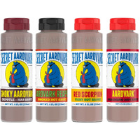Secret Aardvark Hot Sauce Variety Pack - Smokey Chipotle, Reaper, Red Scorpion, And Habanero Hot Sauce, Low Carb, Gluten-Free Hot Sauce & Marinade Gift Set - 8 Fl Oz 4 Pack
