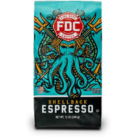 Fire Department Coffee - Gives Back To Firefighters - Bold & Smooth Shellback Espresso Coffee Beans - Roasted In The Usa - Premium Whole Bean Coffee - Veteran Owned - 12 Oz