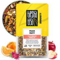 Tiesta Tea - Peach Party | Peach Hibiscus Herbal Tea | Premium Loose Leaf Tea Blend | Non-Caffeinated Fruit Tea | Make Hot Or Iced & Up To 25 Cups | Made W/Natural Ingredients - 2Oz Resealable Pouch