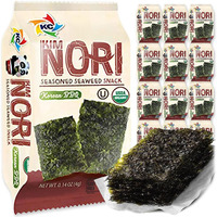 Kimnori Seasoned Seaweed Snacks Sheets - Organic Korean Bbq Flavor 12 Individual Packs Roasted Crispy Premium 100% Natural Laver Kim Nori 4G 0.14 Ounce ? ?? ?? ??