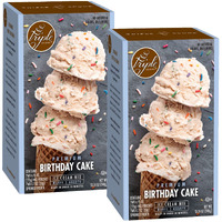 Triple Scoop Ice Cream Mix, Premium Birthday Cake, Starter For Use With Home Ice Cream Maker, Non-Gmo, No Artificial Colors Or Flavors, Ready In Under 30 Mins, Makes 2 Qts (1 15Oz Box) (Birthday Cake)