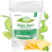Agar Agar Powder (12Oz), Unflavored Pure Vegan Gelling Agent By Living Jin, Certified Kosher, Halal, Non-Gmo, Gluten-Free, Keto-Friendly
