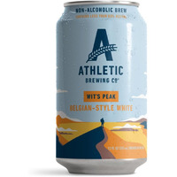 Athletic Brewing Company Craft Non-Alcoholic Beer - 12 Pack X 12 Fl Oz Cans - Wit's Peak - Low-Calorie, Award Winning, 100% Vegan - Exploding With Cues Of Citrus, Coriander, And Wheat