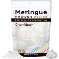 Chefmaster Meringue Powder Deluxe, Professional-Grade Egg White Substitute For Meringue Cookies, Pie Filling, Royal Icing, Non-Gmo, Easy-To-Use, Made In Usa, 16 Oz