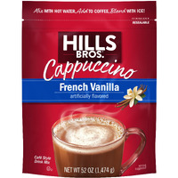 Hills Bros. Instant Cappuccino Mix, French Vanilla - Easy To Use, Enjoy Coffeehouse Flavor From Home - Decadent Cappuccino With A Hint Of Sweetness And Vanilla In Light Coffee, 52 Ounce Pouch