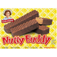Little Debbie Nutty Buddy Chocolate Fudge & Peanut Butter Wafer Bars, 2 Bars Per Package - 2.1, Oz 50.4 Ounce (Pack Of 24)