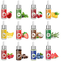 Nomeca Food Flavoring Oil, Candy Flavors Strawberry Chocolate Vanilla Flavoring Extract For Baking Cooking And Lip Gloss Making, Water & Oil Soluble - .2 Fl Oz / 6 Ml With Droppers (Pack Of 12)