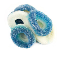 Kervan Candy Bebeto Blue Raspberry Rings - Fruity, Soft, Sweet & Sour Gummy Candy Bulk For Kids, Gift Snacks And Parties - Blue Raspberry Gummies Party Size Bag (5 Lbs)