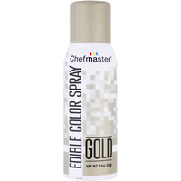 Chefmaster Edible Spray Cake Decorating Color 1.5Oz Can - Metallic Gold