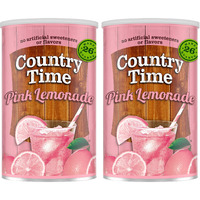 Country Time Pink Lemonade Naturally Flavored Powdered Drink Mix 63 Oz Canisters (Pack Of 2)