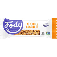 Fody Foods Vegan Protein Nut Bars, Almond And Coconut Flavor, 6G Protein Per Bar, Low Fodmap Certified, Sensitive Recipe, Gut & Ibs Friendly, 6 Count
