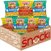 Chesters Fries, Hot & Ranch Flavored Variety Pack (Pack Of 40)