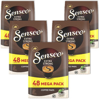 Senseo Extra Strong Coffee Pods Bag - Extra Strong Roast - 5 Bags Of 48 Single Serve Coffee Pods - 240 Count, 8 Grams - Bulk Packaged For Decreased Waste Rich, Smooth Flavor