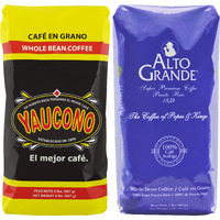 Alto Grande Medium-Dark Roast And Yaucono Medium Roast, Whole Bean Coffee, One Bag Of Each, 2 Pound (Pack Of 2)