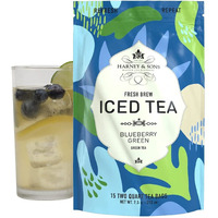 Harney & Sons Green Iced Tea, Fresh, Brews Up To 30 Quarts, Blueberry, 15 Count