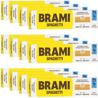 Brami Spaghetti Pasta | High Protein & Fiber, Keto, Low Carb Healthy Italian Dry Pasta (14.5 Ounce (Pack Of 12), Spaghetti)