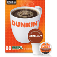Dunkin' Hazelnut Flavored Coffee, 88 Keurig K-Cup Pods