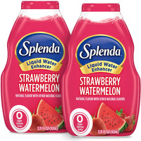Splenda Liquid Water Enhancer Drops, Sugar Free, Zero Calorie, Natural Flavor, Concentrated Drink Mix, 3.11 Fl Oz Each Bottle (Strawberry Watermelon, 2 Pack)