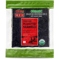 Choi's 1 Organic Roasted Seaweed, Gim, Sushi Nori/ (50 Full Sheets)/ Product Of Korea/ Gold Grade- Vegan, Keto, Gluten Free, Full Of Fiber, Vitamin, Mineral, High Protein, Omega 3's