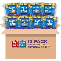 Quaker Roni Cups Mix, Butter & Garlic Pasta, 2.15 Oz (Pack Of 12)