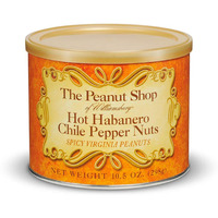The Peanut Shop Of Williamsburg Hot Habanero Chile Pepper Nuts, 10.5-Ounce Tin