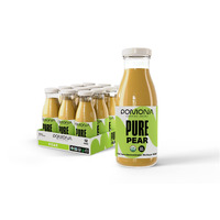 Pomona Organic Pear Juice, Cold Pressed Usda Organic Juices, Pears And Lemon Juice, No Added Sugar, Not From Concentrate, Vegan, Kosher, Non Gmo, Pasteurized, 8.4 Oz Glass Bottles