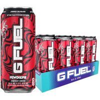 G Fuel Pewdiepie Energy Drink, Sugar Free, Healthy Drinks, Zero Calorie, 300 Mg Caffeine Per Carbonated Can, Lingonberry Fruit Flavor, Focus Amino, Vitamin + Antioxidants Blend - 12 Pack